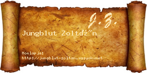 Jungblut Zoltán névjegykártya